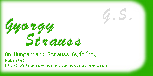 gyorgy strauss business card